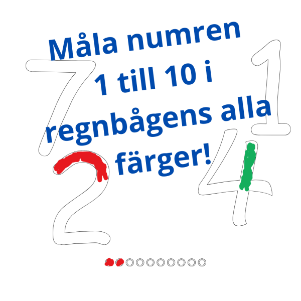 Färglägg siffror 1-10