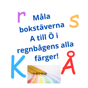 Färglägg bokstäverna A till Ö