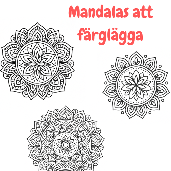 Mandalas att färglägga