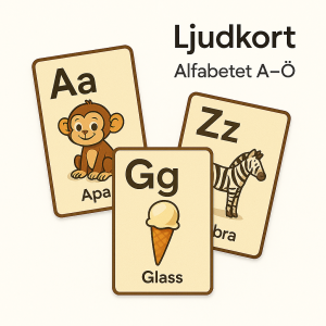 Ljudkort Alfabetet - Träna Alfabetet